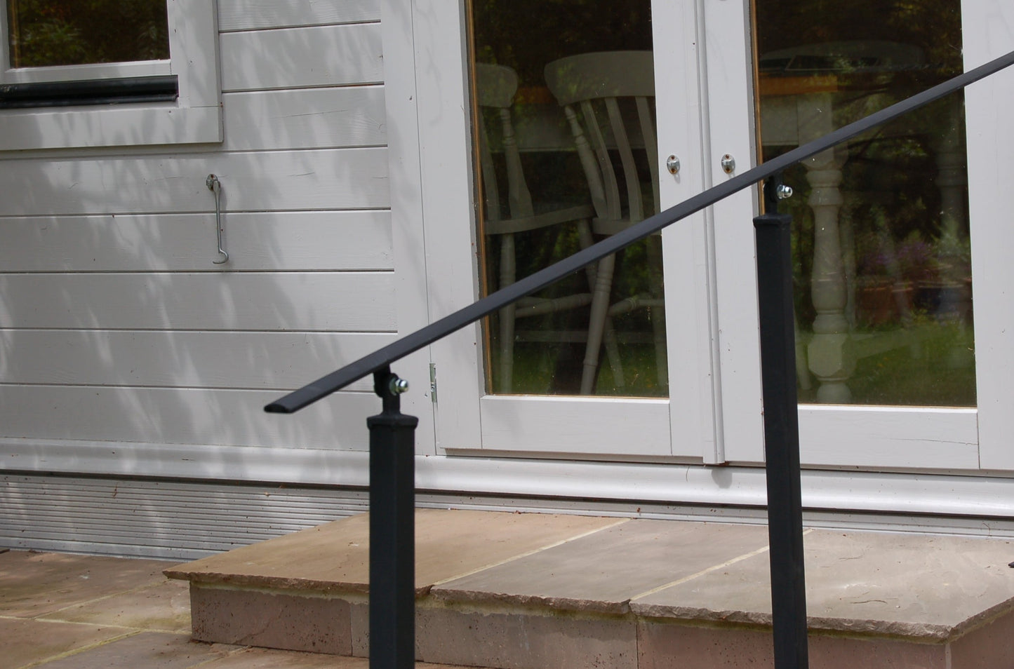 Wrought Iron Metal Handrail on Four Posts - Atara - 4.1m - 5.6m